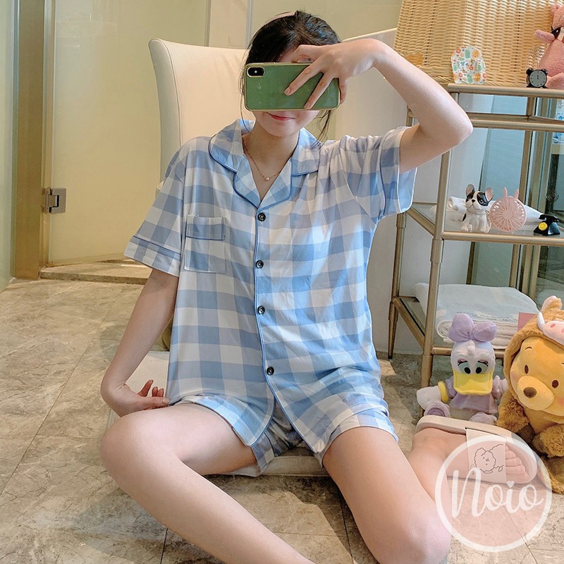 BAJU TIDUR WANITA LENGAN PENDEK CELANA PENDEK KOREA SHORT SLEEVE PANS PIYAMA WANITA DEWASA IMPORT ONE SET - SSP MIX1-3