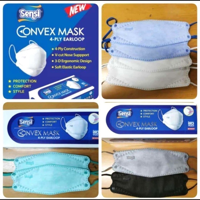 masker sensi convex 4 ply / sensi mask convex isi 20 / kf94/ 4ply