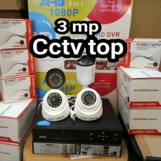 PROMO PAKET CCTV 4 CHANEL TURBO HD 3 MEGAPIXEL / FULL HD 1080P HASIL DI JAMIN MANTAP GAN