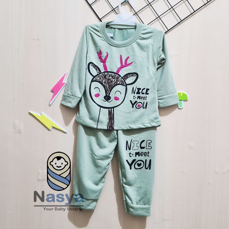 [RS-017] Setelan Baju, Anak perempuan usia 3 bulan - 2 tahun  motif KEREN