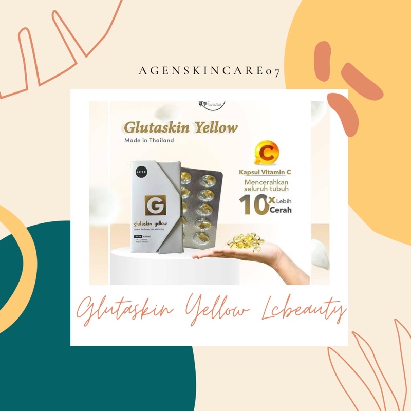 KAPSUL PEMUTIH//GLUTASKIN YELLOW 750mg  LCBEAUTY/AMAN/BPOM THAILAND//