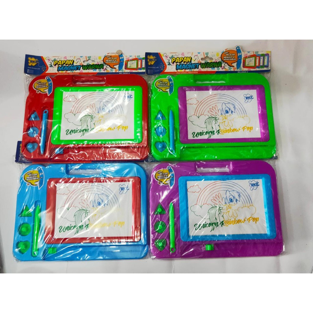 

Mainan Edukasi Papan Tulis Drawing Board Magnetic Warna RKC01001-2