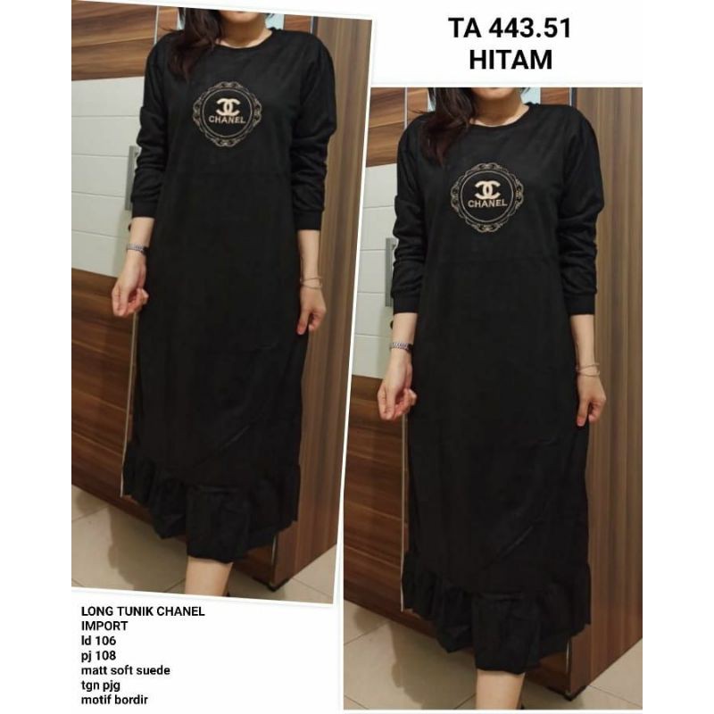 ✔️ LONG TUNIK CNL IMPORT / SOFT SUEDE / LEMBUT / READY