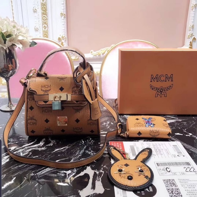 TAS   BAG   WANITA   MCM07 HERITAGE MINI SATCHEL SET BOX ORI PREMIUM IMPORT GBC