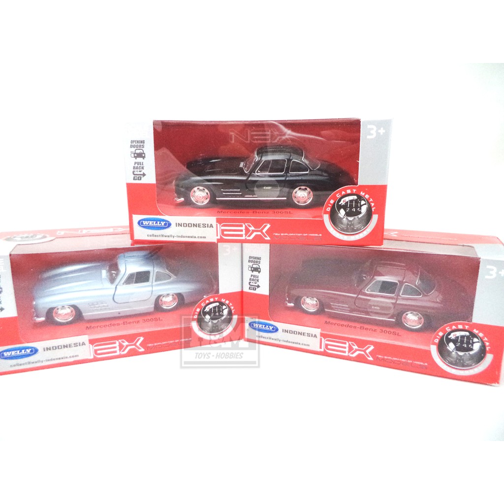 DIECAST MERCEDES BENZ 300 SL SET 3PCS WELLY NEX