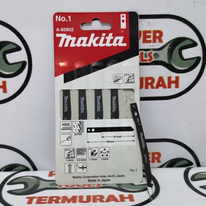 Mata Jig Saw MAKITA No.1 Pisau Gergaji Triplek Metal Jigsaw Blade 1 PC