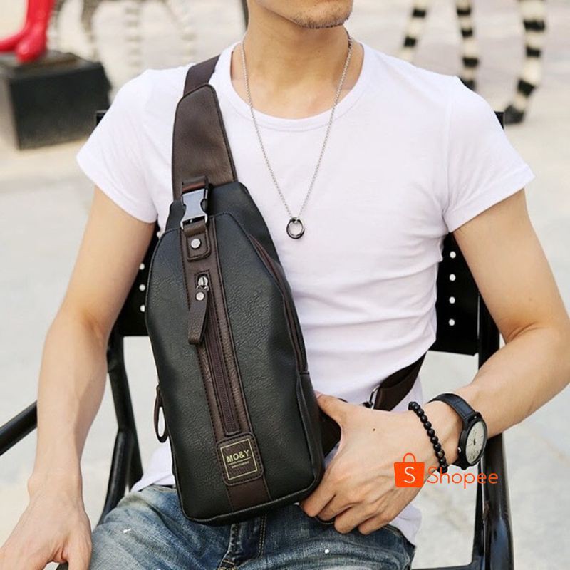 Tas Selempang Kulit Pria Sling Bag Slempang MO&Y