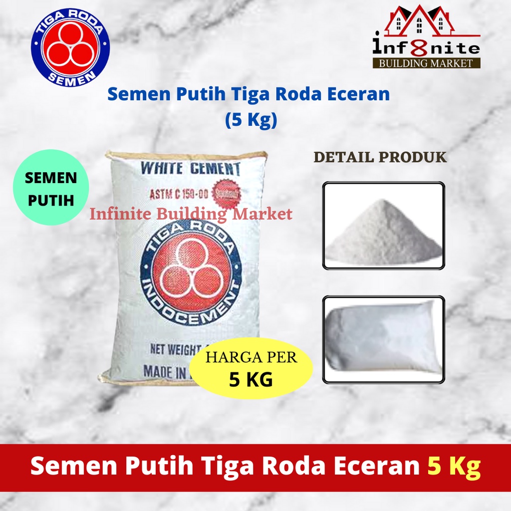 Semen Putih Tiga Roda Eceran Per 5 Kg Semen Putih 3 Roda Eceran 5 Kg