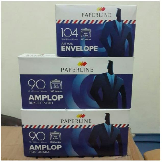 

AMPLOP Paperline Airmail Besar ( No.90 ) uk. 110x230mm - 100 lbr