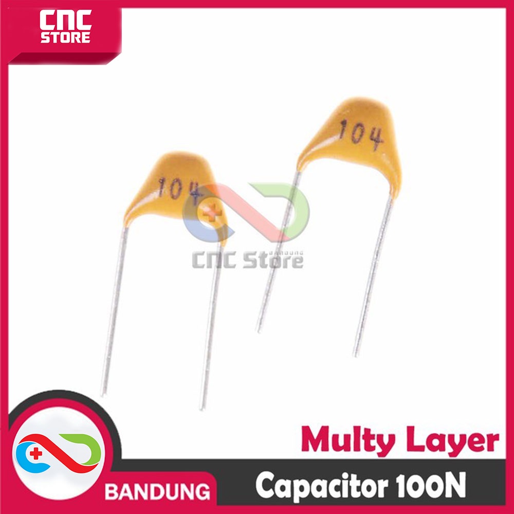 10PCS CAPACITOR KAPASITOR MULTILAYER 100NF 0.1UF 104 50V