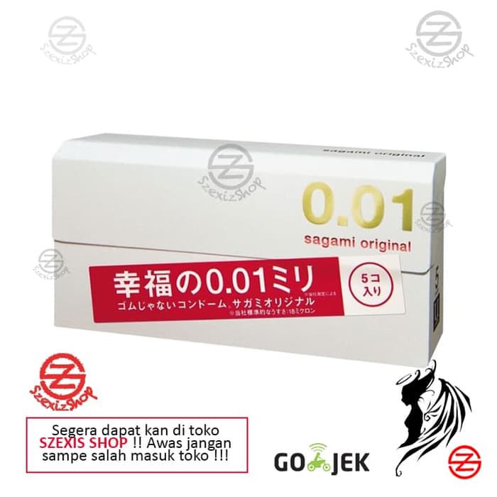 SAGAMI KONDOM ORIGINAL 0.01mm NonLatex. Extra Tipis, Thin 001 - 5 pcs