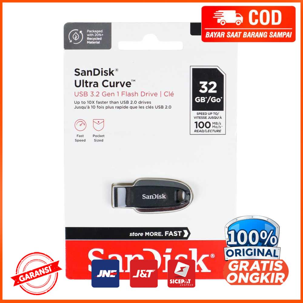 SanDisk Ultra Curve Flashdisk USB 3.2 - 32 GB