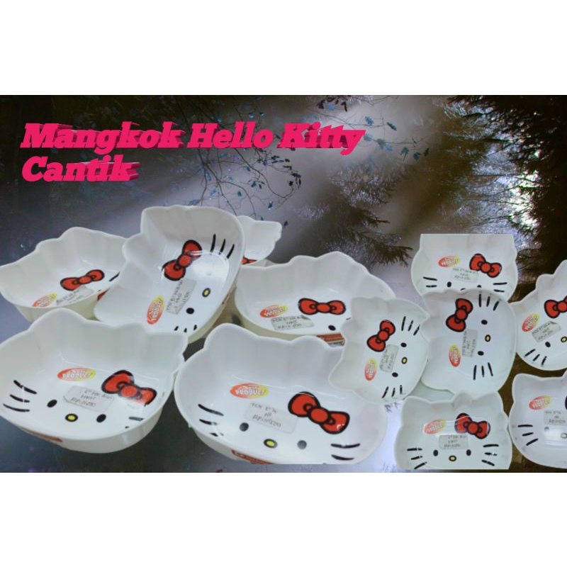 Mangkok Makan Anak Karakter Hello Kitty Putih