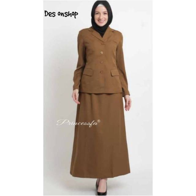 Stelan blazer pns/pemda kantong 3 rok A