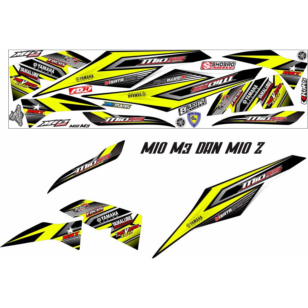 COD - STRIPING VARIASI LIS POLET BODY YAMAHA MIO M3 MIO 125 MIO Z / VARIASI STIKER STRIPING MIO M3 /
