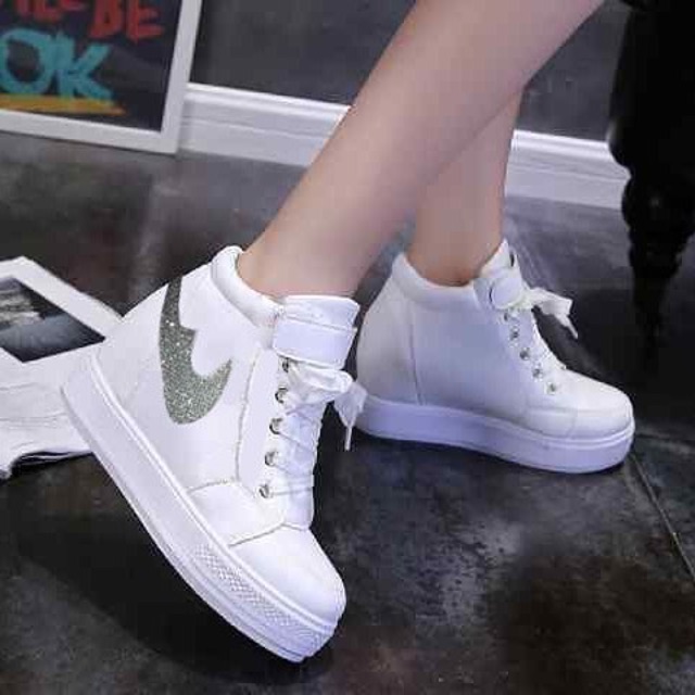 Sepatu boot nike putih glitter
