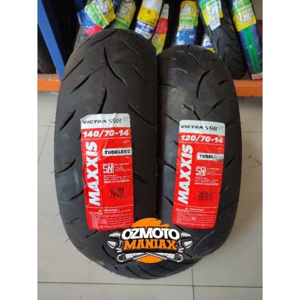 Paket Ban Maxxis Victra 120/70-14 & 140/70-14 (Aerox 155 & Alva Cervo)