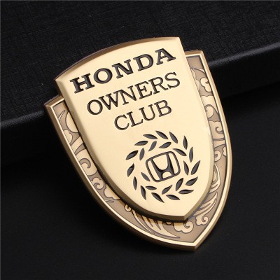 1Pc Stiker Emblem / Badge Logo Honda trners Bahan Metal untuk Honda