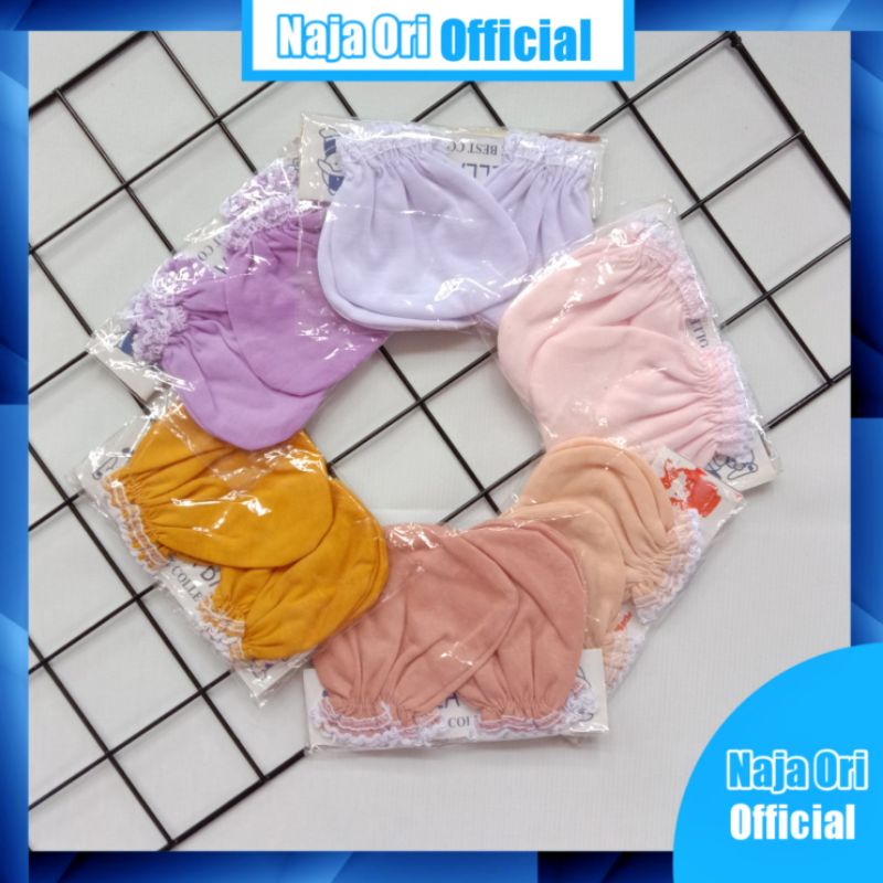 1 Set Sarung Tangan Bayi Newborn Baru Lahir Sarung Tangan dan Kaki Polos Set