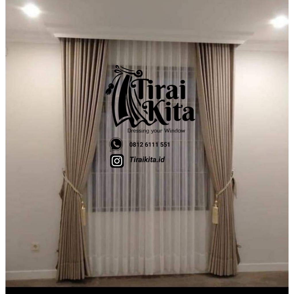 gorden      import 200x250 blackout tebal minimalis jendela pintu