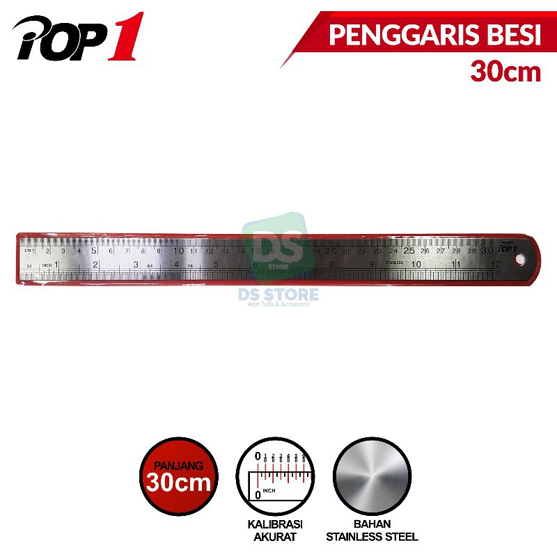 

Garisan / Penggaris Baja 30 CM POP1