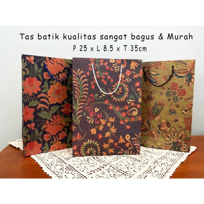 

NEW tas kertas batik paperbag goodie bag souvenir wedding exclusive murah