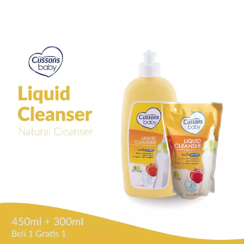 Sabun Cuci Botol Bayi Cussons LIQUID CLEANSER 300 ml + 100 ml CUSSON BABY Pelengkapan Bayi cuson