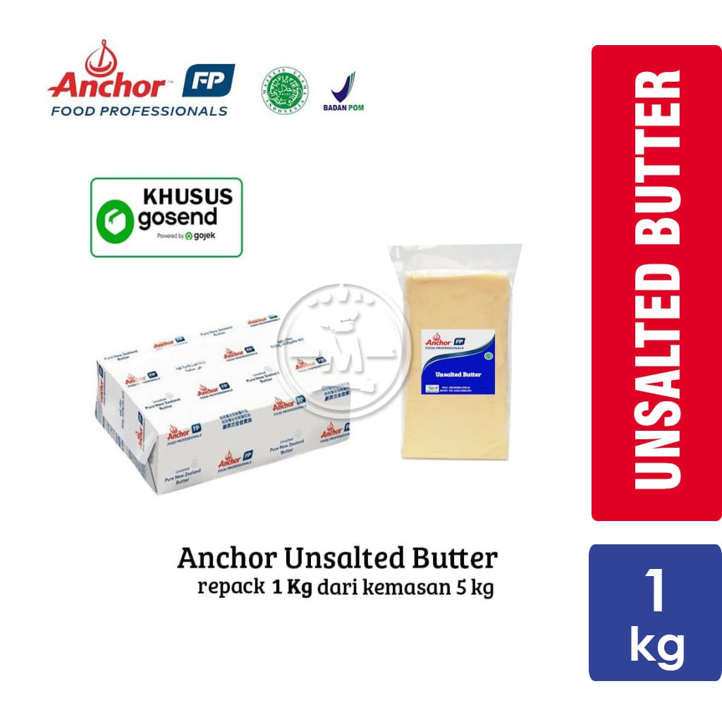 

Anchor Unsalted Butter / Mentega Tawar 1 Kg [KHUSUS GOSEND]