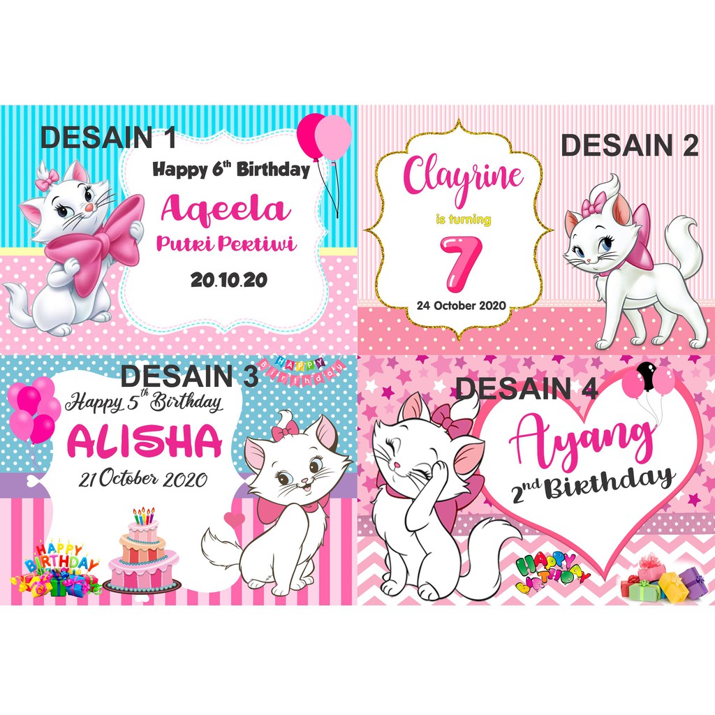 

STIKER LABEL GOODYBAG/BENTO MOTIF MARIE CAT