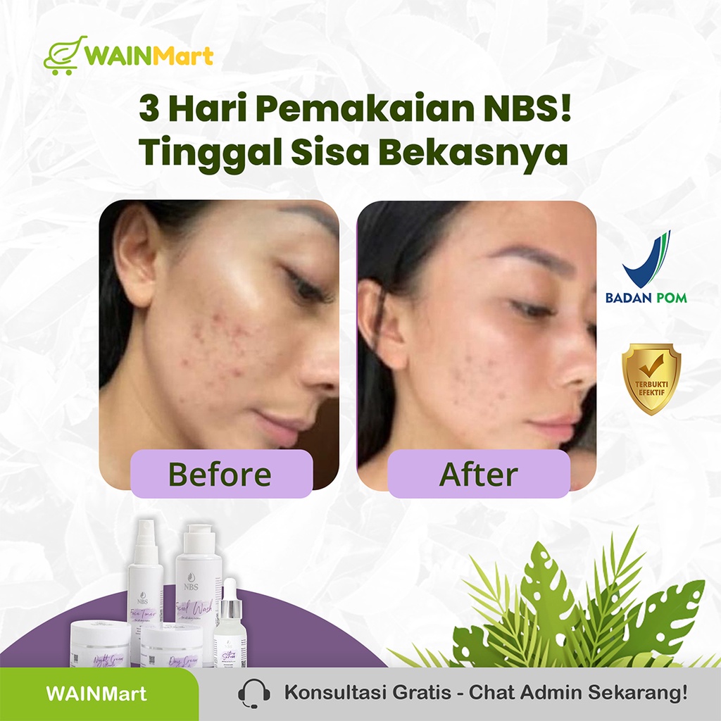 Skincare Perawatan Wajah NBS ULTIMATE Toner Facial Wash Day Cream Night Cream Serum mencerahkan Kulit Glowing