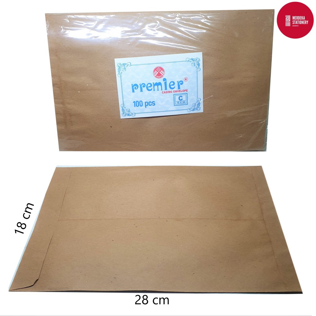 

Amplop/Envelope/Surat Coklat Premier Casing C 18×28cm 100 Lembar