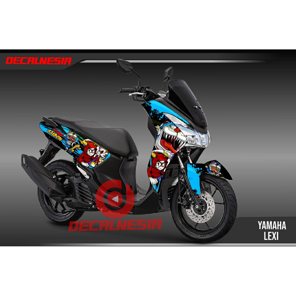 Decal Lexi yamaha Sticker Motor Lexi Stiker Lexi Full Body Motif Doraemon Zombie