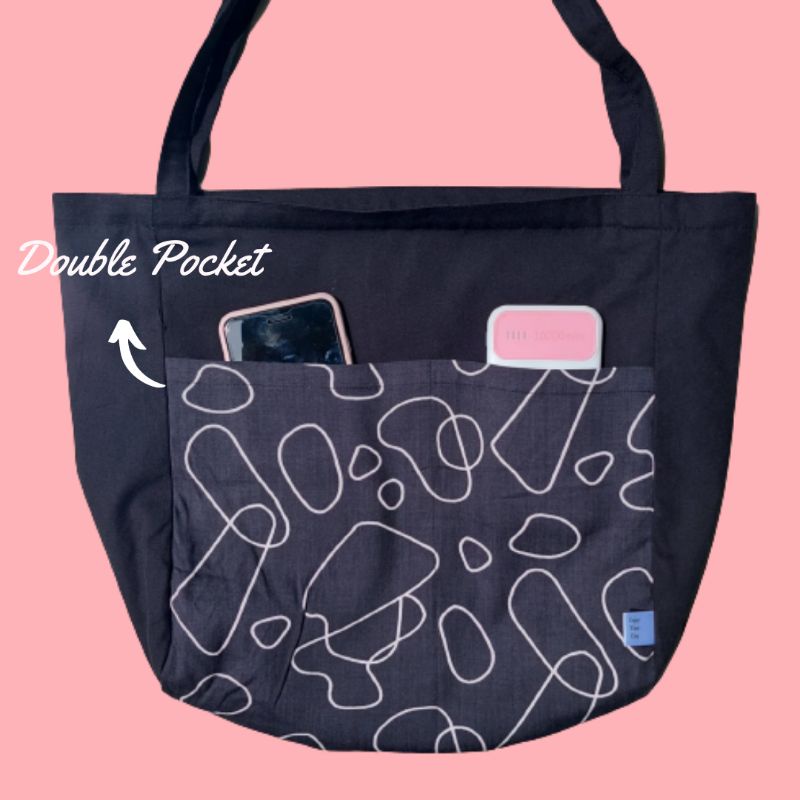 Pocket Nudie Bag Premium Tas Kuliah Bahan Baby Kanvas