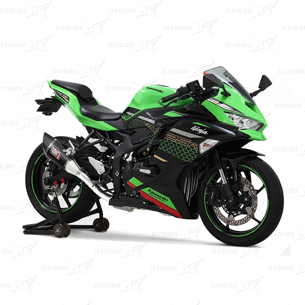 Yoshimura R11 Metal Black Knalpot Kawasaki ZX25R Fullsystem Original Metal Magic Cover