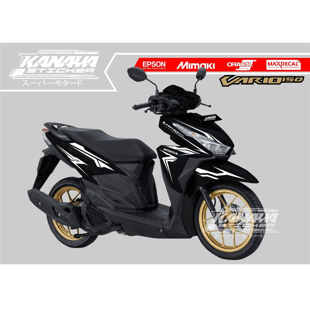 Sticker Cutting Vario 150 Striping Honda Vario 150 Desain Terbaru Warna Putih Termurah