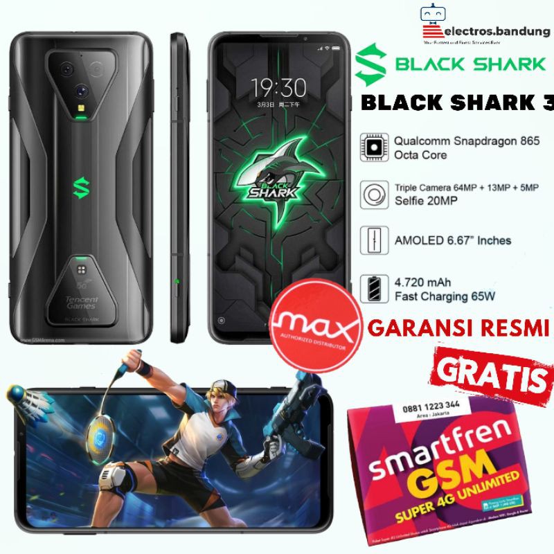 Black Shark 3 RAM 8/128GB 8GB ROM 128GB Garansi Resmi