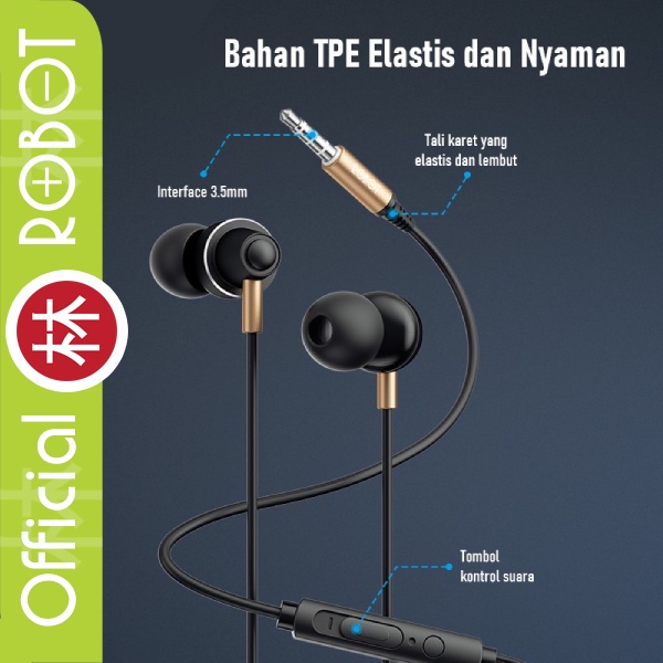 Robot RE240S Wired Headset High-Definition Sound Quality NEW RE240
