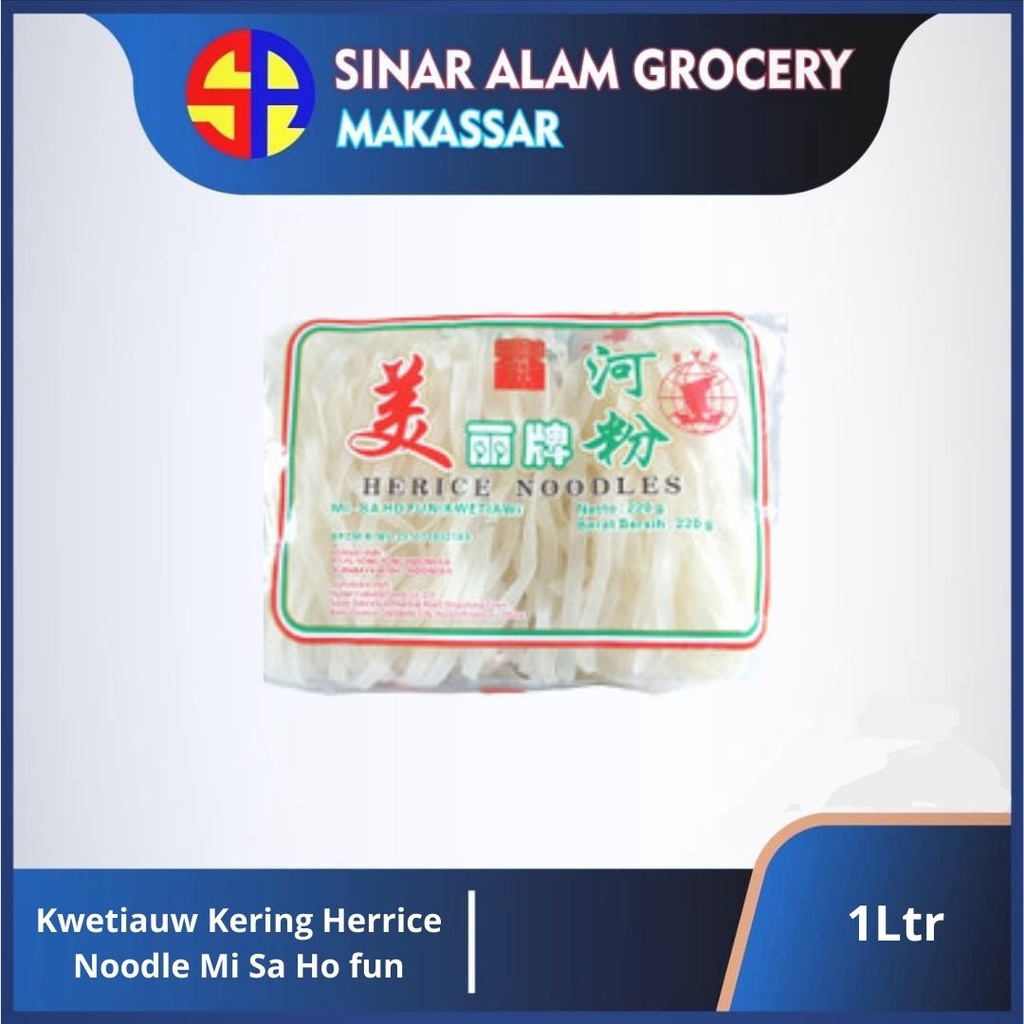 

Kwetiau Kering Herice noodle mi sa ho fun 220 gr pad Thai noodle
