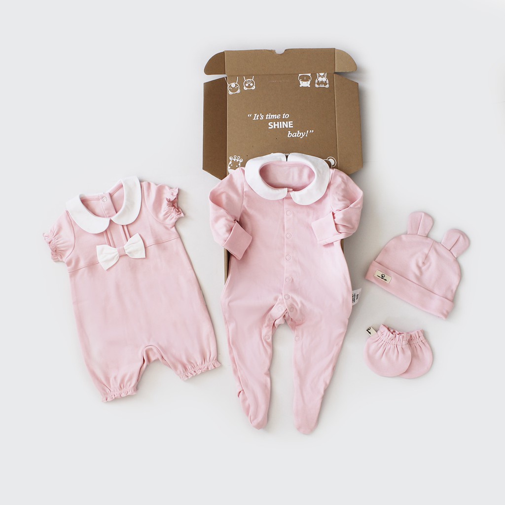 I AM COTTON Kado Bayi / Kado Lahiran / Baby Gift Set - Collar Pink