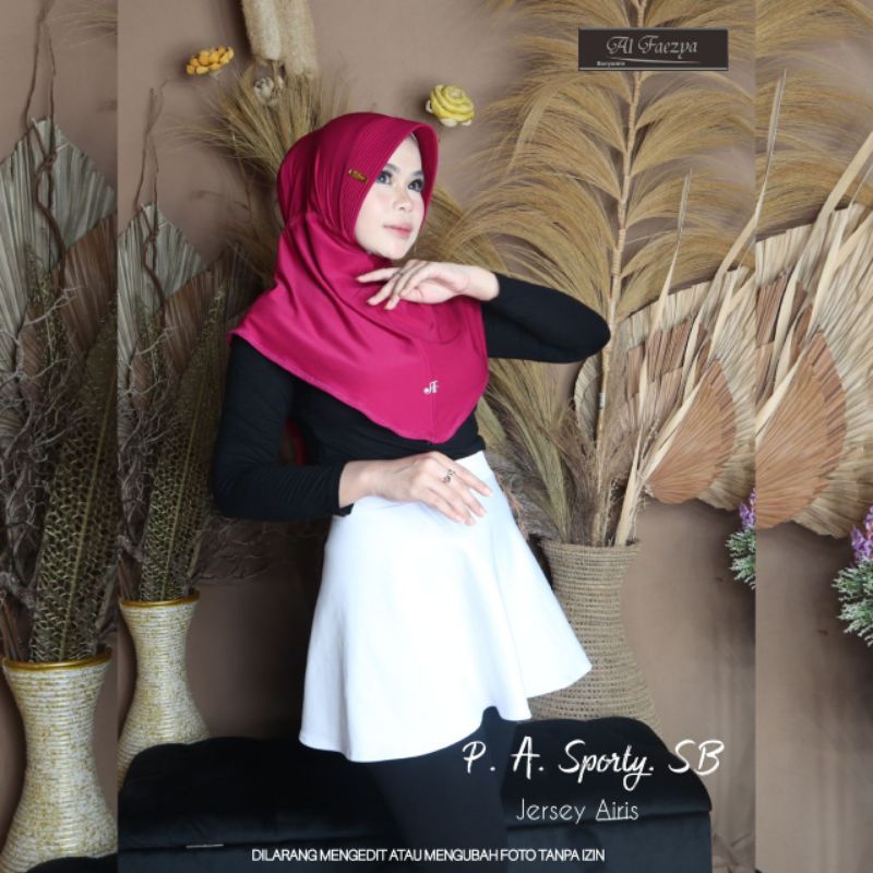 498 JILBAB AL FAEZYA SERUT BELAKANG SPORT NUTUP DADA DEWASA TANGGUNG SIZE S DEWASA JERSEY SUPER/HIJA