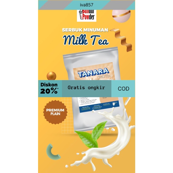 

PROMO Milk Tea Powder 1kg - Bubuk Minuman Bubble Drink Ice Blend Milkshake GRATIS ONGKIR