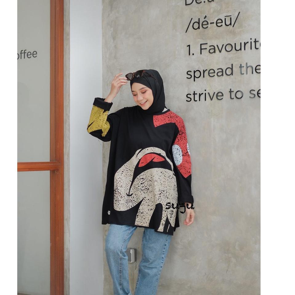 Harga Spesial.. WS atasan wanita tunik Vespa jaman dulu klasik bahan katun premium/Kaos fit to XL ju