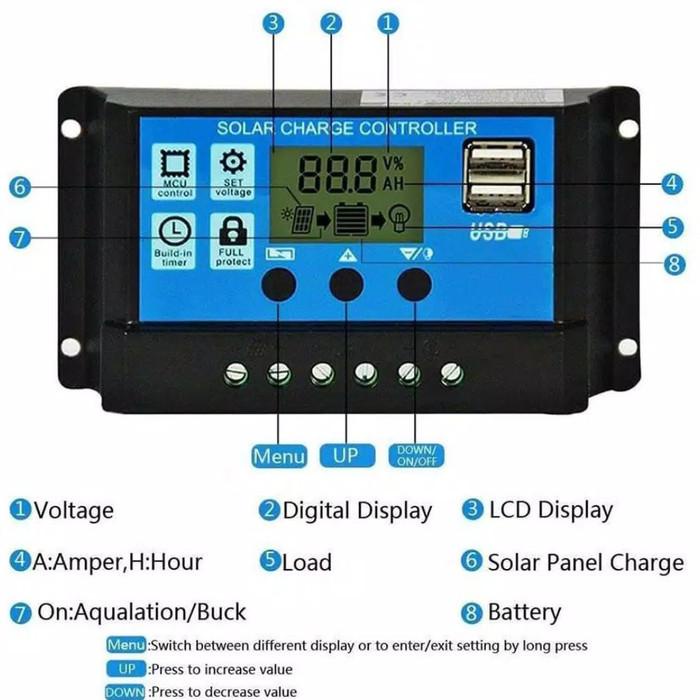 Solar Charger Controller SCC PWM 10A 20A 30A