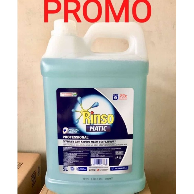 rinso matic 5 liter bukaan depan dan atas