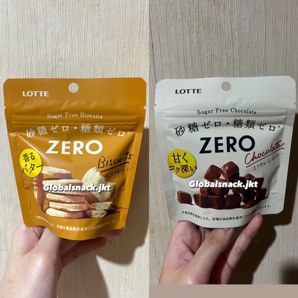 

LOTTE ZERO SUGAR FREE CHOCOLATE CUBE CRUNKY DREAM CACAO / LOTTE ZERO SUGAR FREE BISCUITS