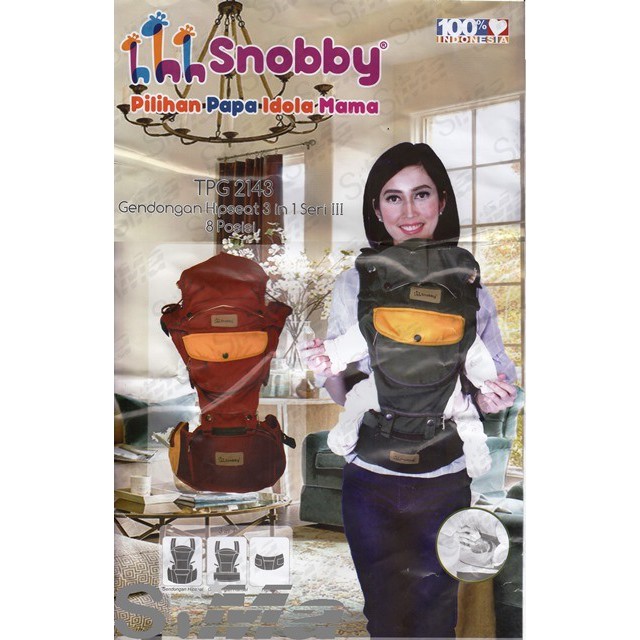 Gendongan Hipseat Ransel Depan Snobby 3IN1 8 Posisi TPG2143 TPG 2143