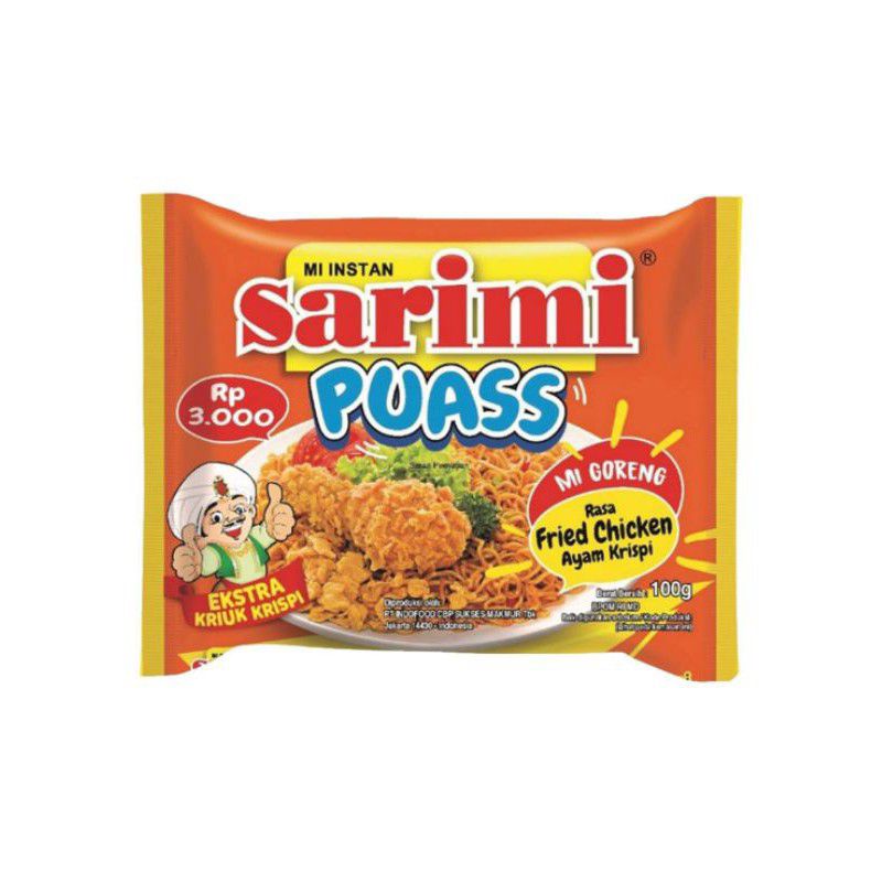 

Sarimi PUASS Mi Goreng Rasa Fried Chicken Ayam Krispi 100 gram