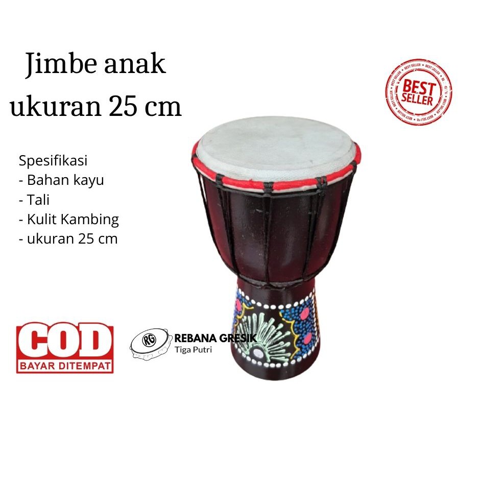 gendang anak djime gendang anak murah ukuran 25 cm alat musik tradisional