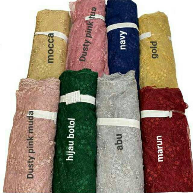 KAIN BROKAT /KAIN TILLE TULLE MUTIARA