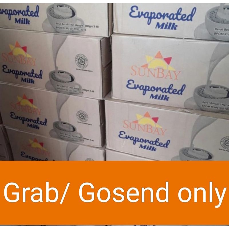 

susu evaporasi sunbay per dus/evaporated milk sunbay/bukan f&n
